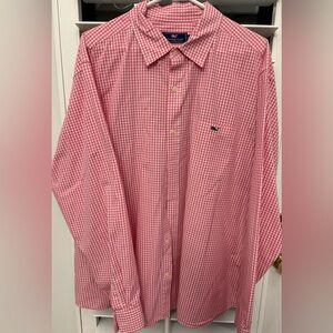 Vineyard Vines Red Gingham Button Down Shirt